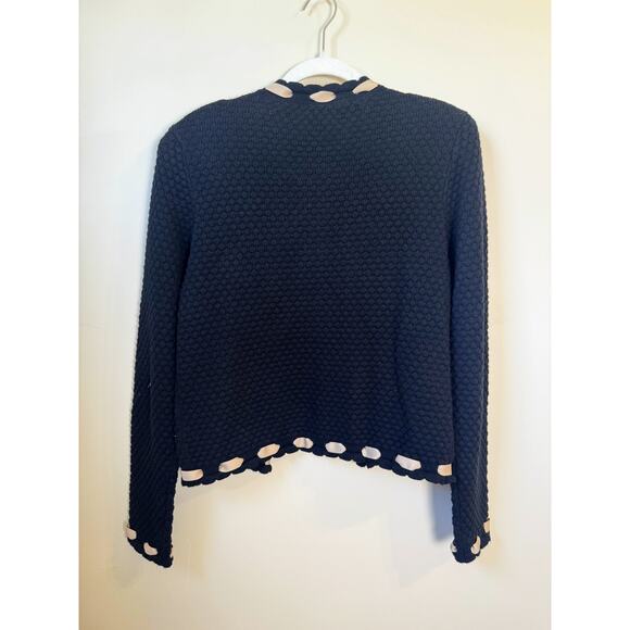 L'Agence Elegant Black and Cream Women's Sweater - Picture 5 of 5
